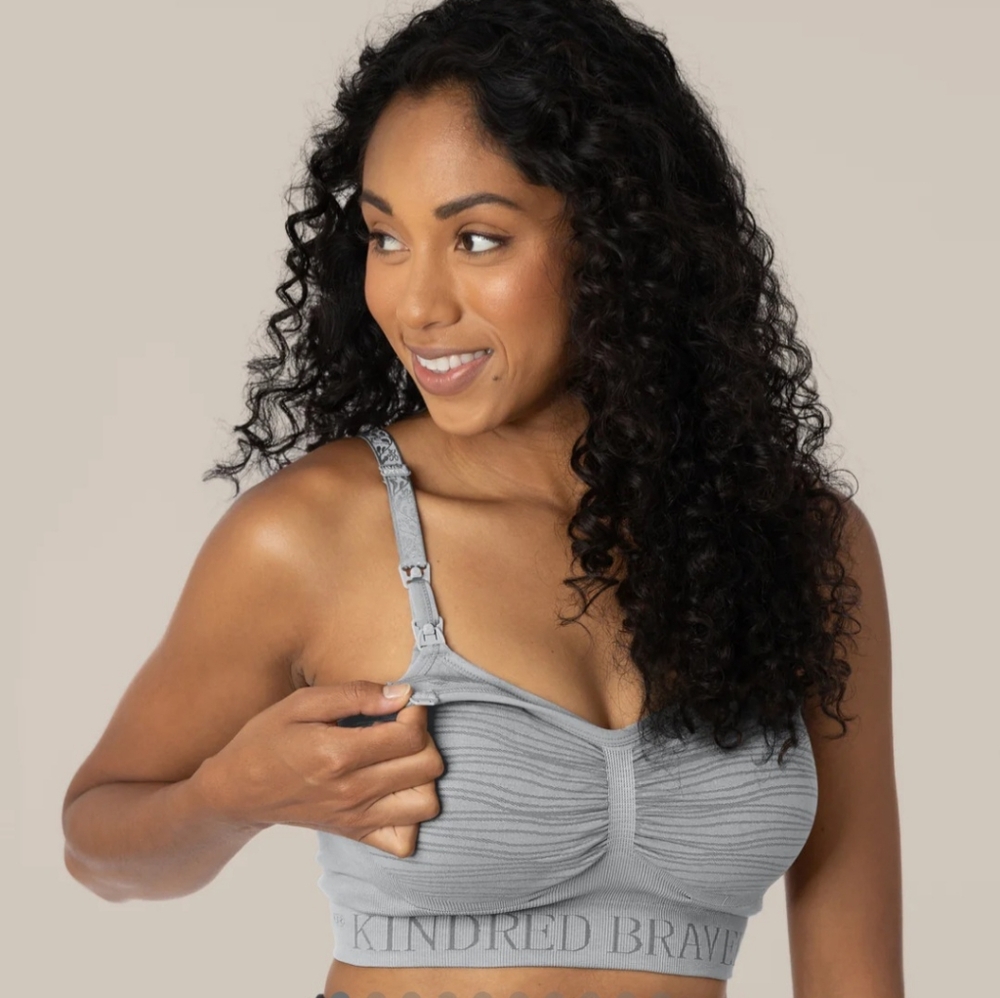 Kindred Bravely Sublime Hands-Free Pumping & Nursing Bra, Grey, XL